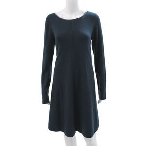 Repeat Womens Sweater Dress Blue Wool Long Sleeve Round Neck Size 40